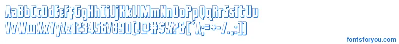 captcanaveral3d Font – Blue Fonts on White Background