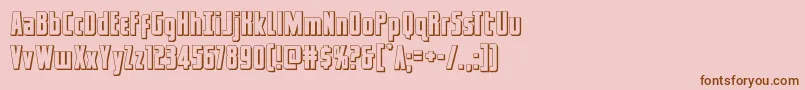 captcanaveral3d Font – Brown Fonts on Pink Background