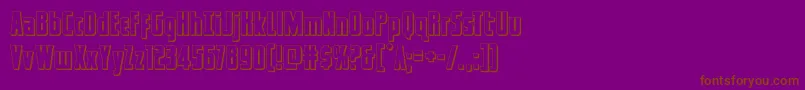 captcanaveral3d Font – Brown Fonts on Purple Background