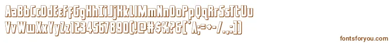 Шрифт captcanaveral3d – коричневые шрифты на белом фоне
