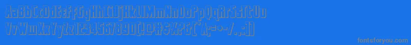 captcanaveral3d-Schriftart – Graue Schriften auf blauem Hintergrund