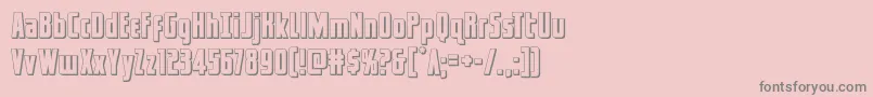 captcanaveral3d Font – Gray Fonts on Pink Background