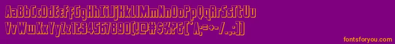 captcanaveral3d Font – Orange Fonts on Purple Background