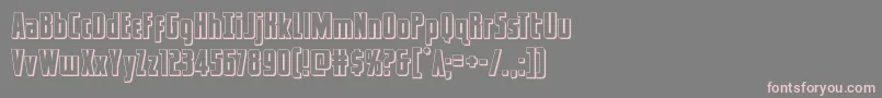 captcanaveral3d Font – Pink Fonts on Gray Background