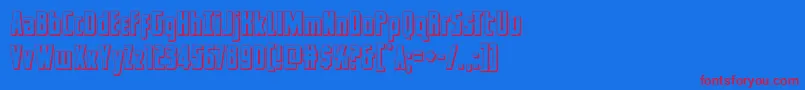 Шрифт captcanaveral3d – красные шрифты на синем фоне