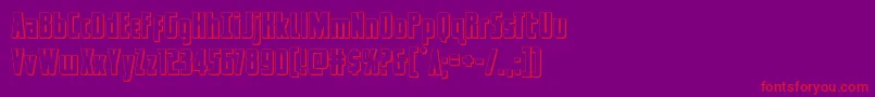 captcanaveral3d Font – Red Fonts on Purple Background