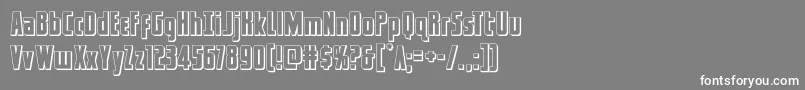 captcanaveral3d Font – White Fonts on Gray Background