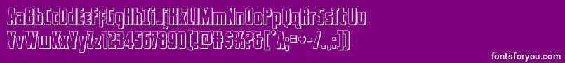 captcanaveral3d Font – White Fonts on Purple Background