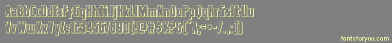 captcanaveral3d Font – Yellow Fonts on Gray Background