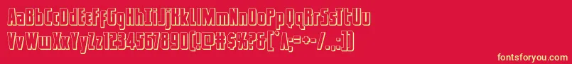 captcanaveral3d Font – Yellow Fonts on Red Background