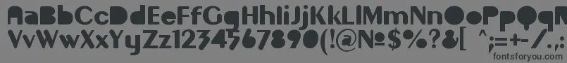 GilgongoMutombo-Schriftart – Schwarze Schriften auf grauem Hintergrund
