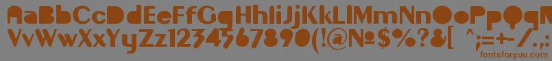 GilgongoMutombo Font – Brown Fonts on Gray Background