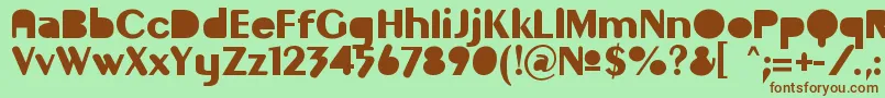 GilgongoMutombo Font – Brown Fonts on Green Background