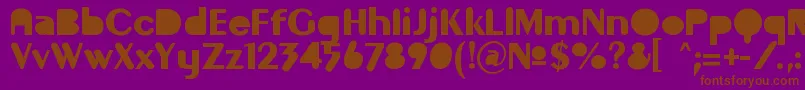 GilgongoMutombo Font – Brown Fonts on Purple Background