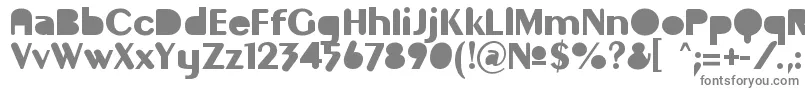 フォントGilgongoMutombo – 白い背景に灰色の文字