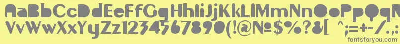 GilgongoMutombo Font – Gray Fonts on Yellow Background