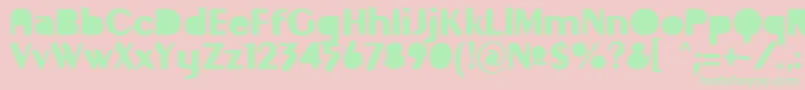 GilgongoMutombo Font – Green Fonts on Pink Background