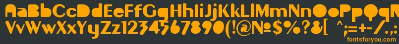 GilgongoMutombo Font – Orange Fonts on Black Background