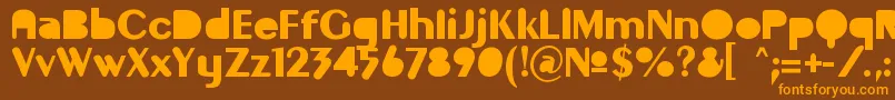 GilgongoMutombo Font – Orange Fonts on Brown Background