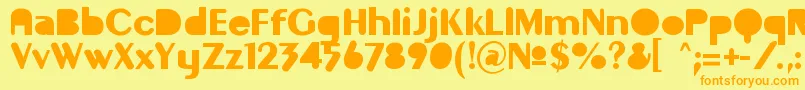 GilgongoMutombo Font – Orange Fonts on Yellow Background