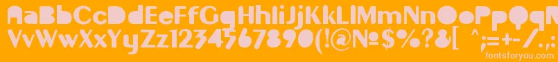 GilgongoMutombo Font – Pink Fonts on Orange Background