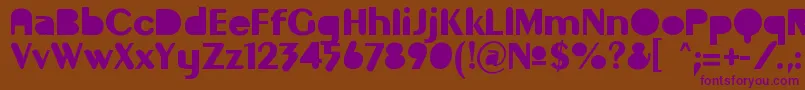 GilgongoMutombo Font – Purple Fonts on Brown Background
