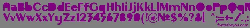 Шрифт GilgongoMutombo – фиолетовые шрифты на сером фоне