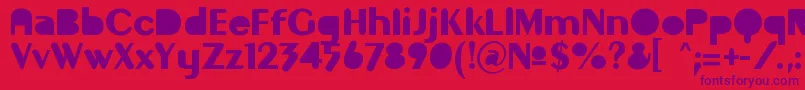 GilgongoMutombo Font – Purple Fonts on Red Background