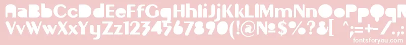 GilgongoMutombo Font – White Fonts on Pink Background