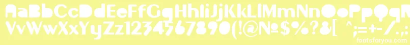 GilgongoMutombo Font – White Fonts on Yellow Background