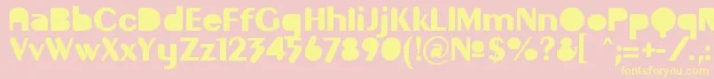 GilgongoMutombo Font – Yellow Fonts on Pink Background