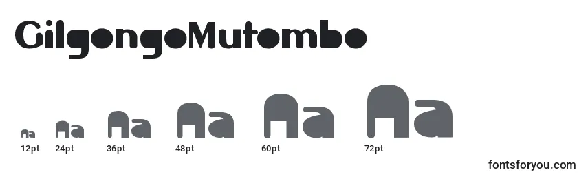 Размеры шрифта GilgongoMutombo