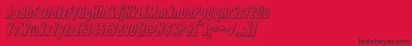 captcanaveral3dital Font – Black Fonts on Red Background