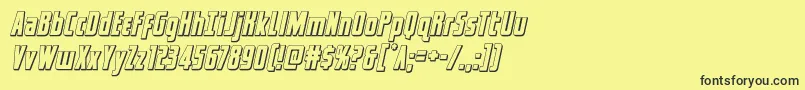 captcanaveral3dital Font – Black Fonts on Yellow Background