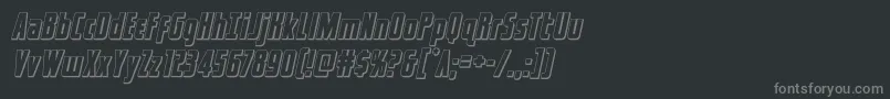フォントcaptcanaveral3dital – 黒い背景に灰色の文字
