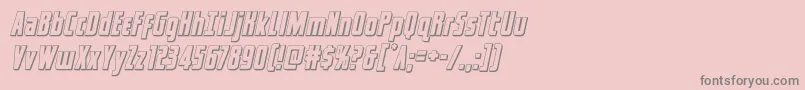 captcanaveral3dital Font – Gray Fonts on Pink Background