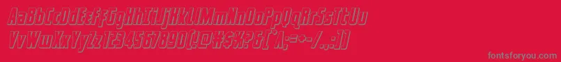 captcanaveral3dital Font – Gray Fonts on Red Background