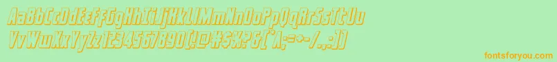 captcanaveral3dital Font – Orange Fonts on Green Background