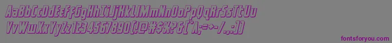 captcanaveral3dital Font – Purple Fonts on Gray Background