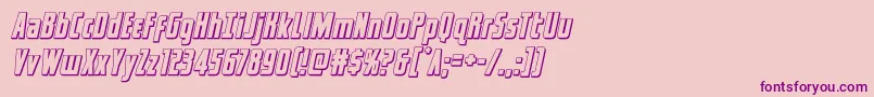 captcanaveral3dital Font – Purple Fonts on Pink Background