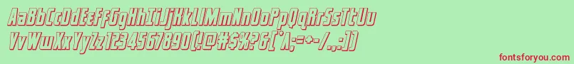 captcanaveral3dital Font – Red Fonts on Green Background