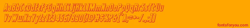 captcanaveral3dital Font – Red Fonts on Orange Background