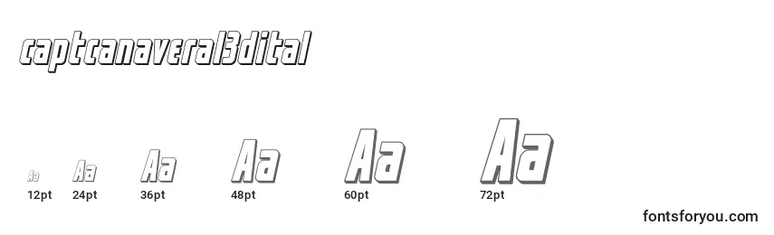 Captcanaveral3dital Font Sizes