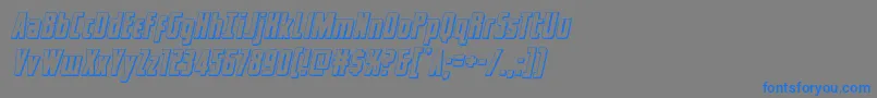 Weitere Informationen zur captcanaveral3dital-Schriftart captcanaveral3dital-Schriftart – Blaue Schriften auf grauem Hintergrund