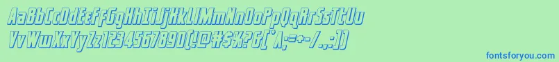 captcanaveral3dital Font – Blue Fonts on Green Background