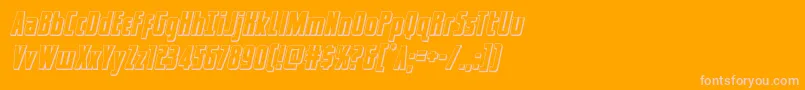 captcanaveral3dital Font – Pink Fonts on Orange Background