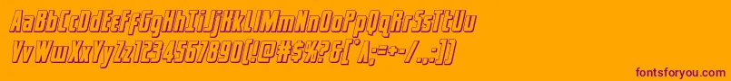 captcanaveral3dital Font – Purple Fonts on Orange Background