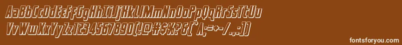 captcanaveral3dital Font – White Fonts on Brown Background