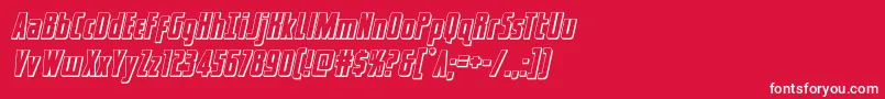 captcanaveral3dital Font – White Fonts on Red Background