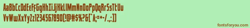 captcanaveralcond Font – Brown Fonts on Green Background